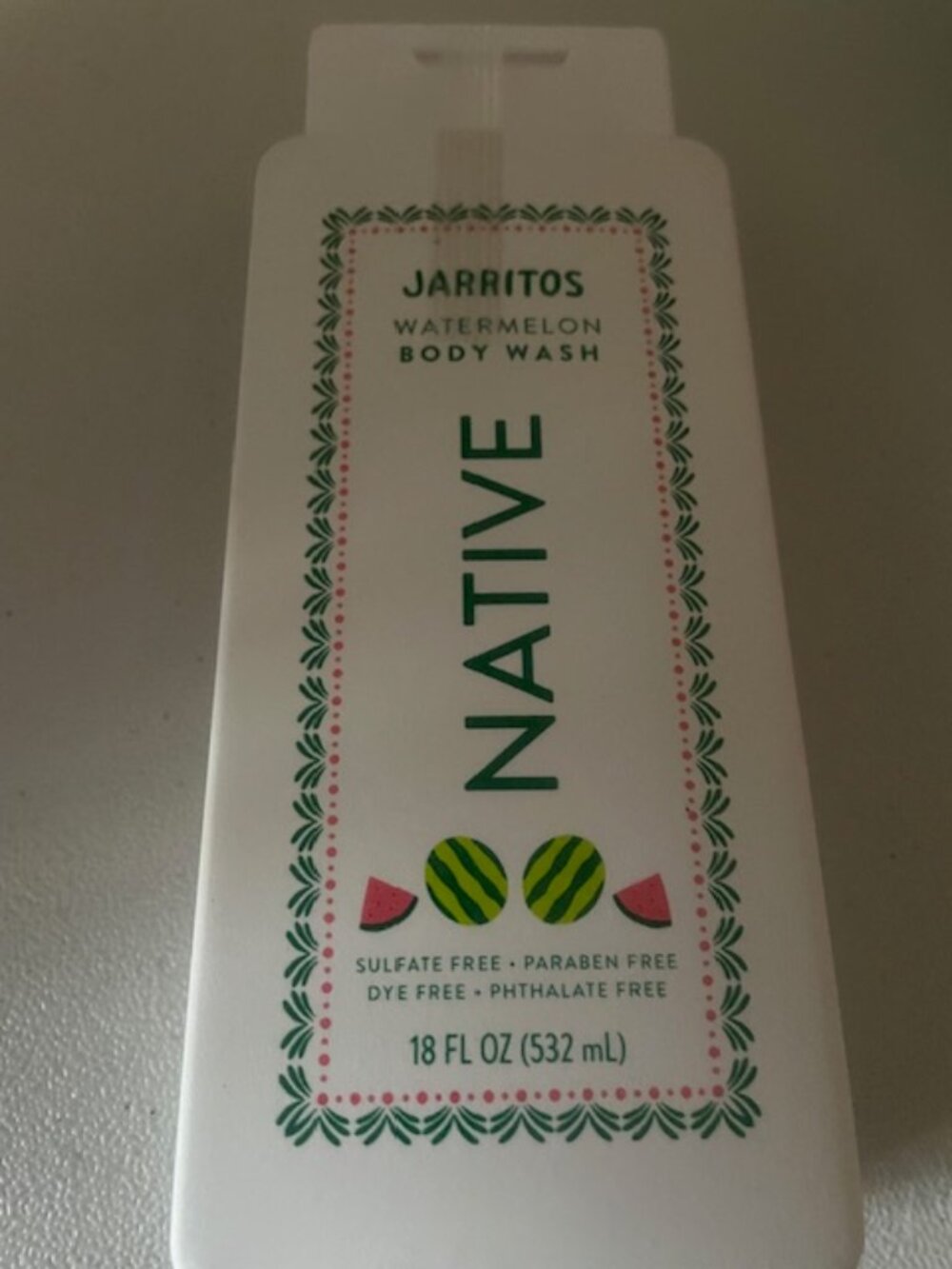 Two Brand New & Rare 18 Ounce Native Jarritos Watermelon Body Wash